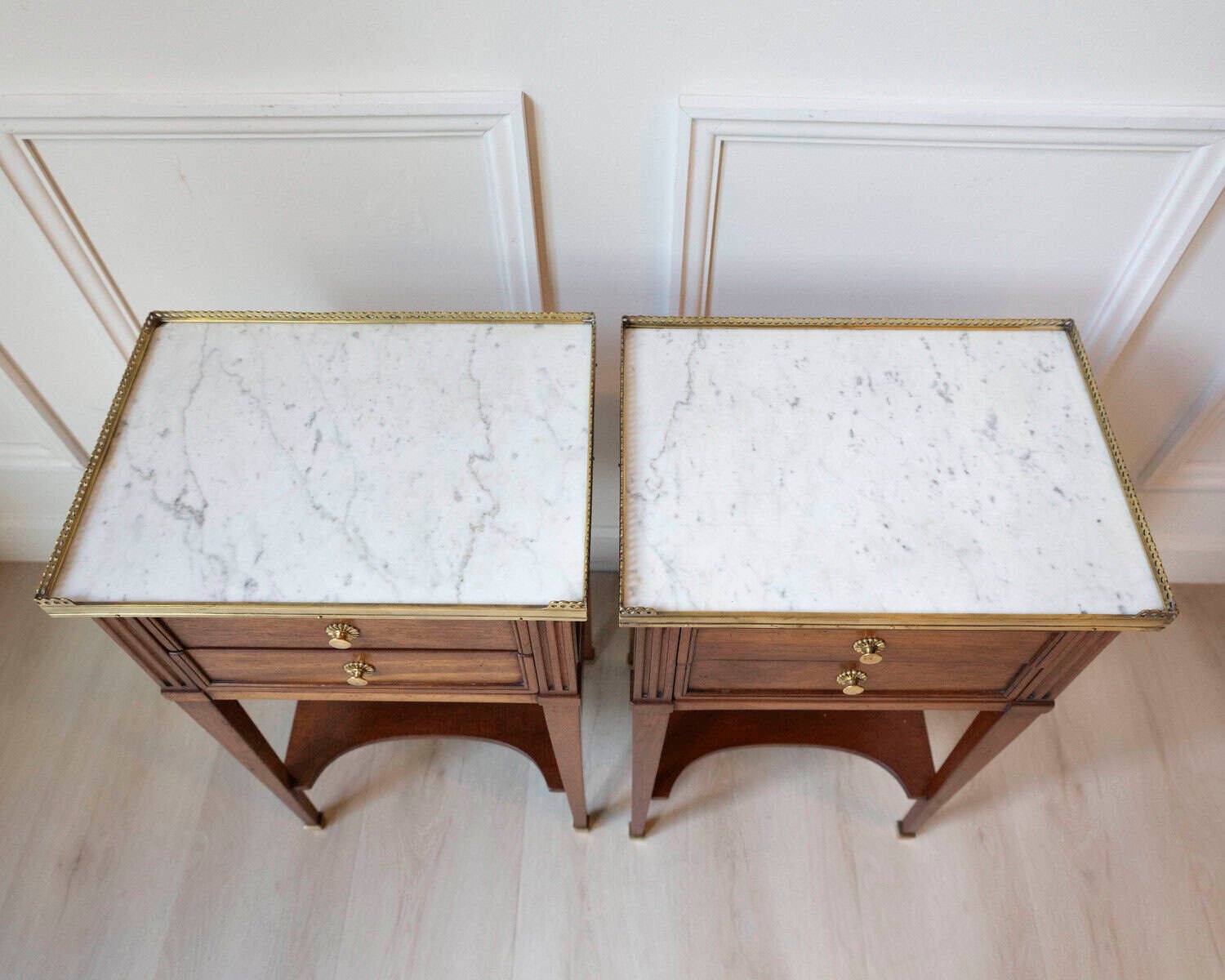 Pair Of Louis XVI Style Bedside Tables By Mailfert - JAA