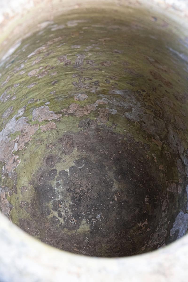 Large Size French Provincial 19th Century Glazed Terracotta Biot Olive Oil Jar - JAA