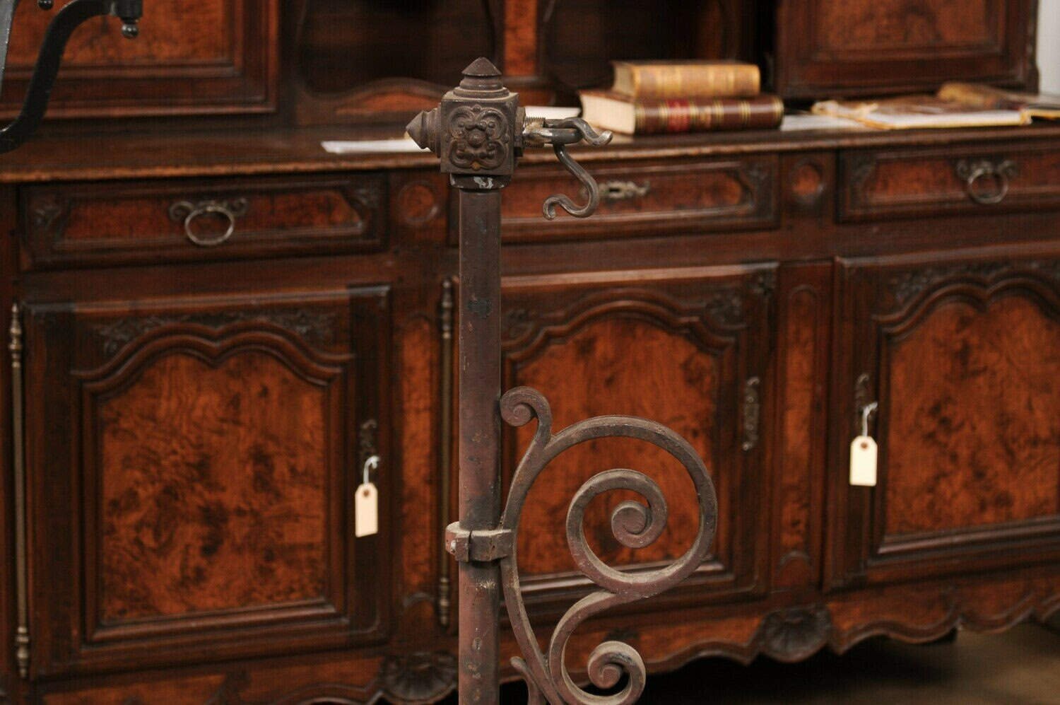 Turn of the Century French Iron and Glass Lanterns, Wired for the USA - JAA