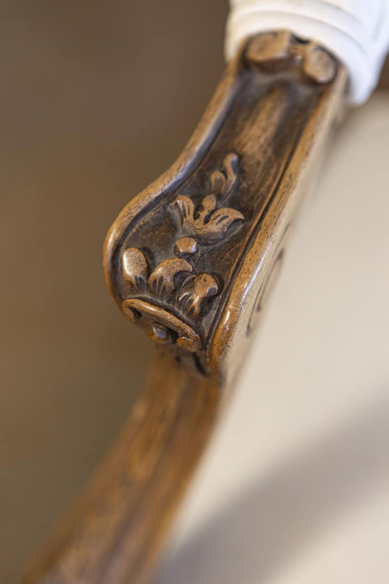 40%OFF at checkout. Pair of Italian 19th Century Rococo Style Carved Walnut Upholstered Armchairs - JAA