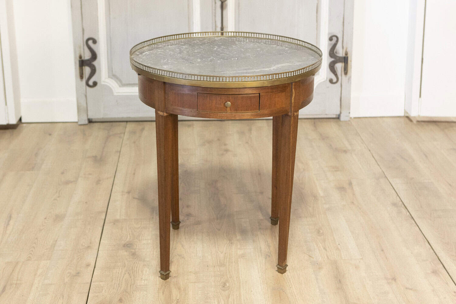 French 20th Century Louis XVI Style Bouillotte Table - JAA