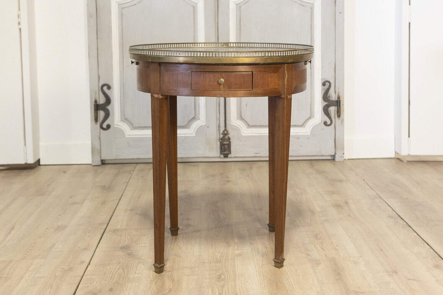 French 20th Century Louis XVI Style Bouillotte Table - JAA