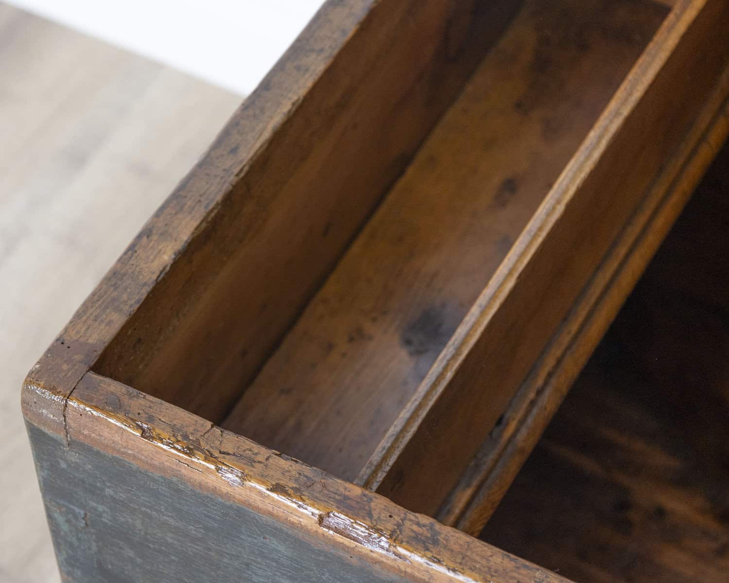 Alpine Folk Art Painted Chest with Floral Motifs, Dated 1835 - JAA