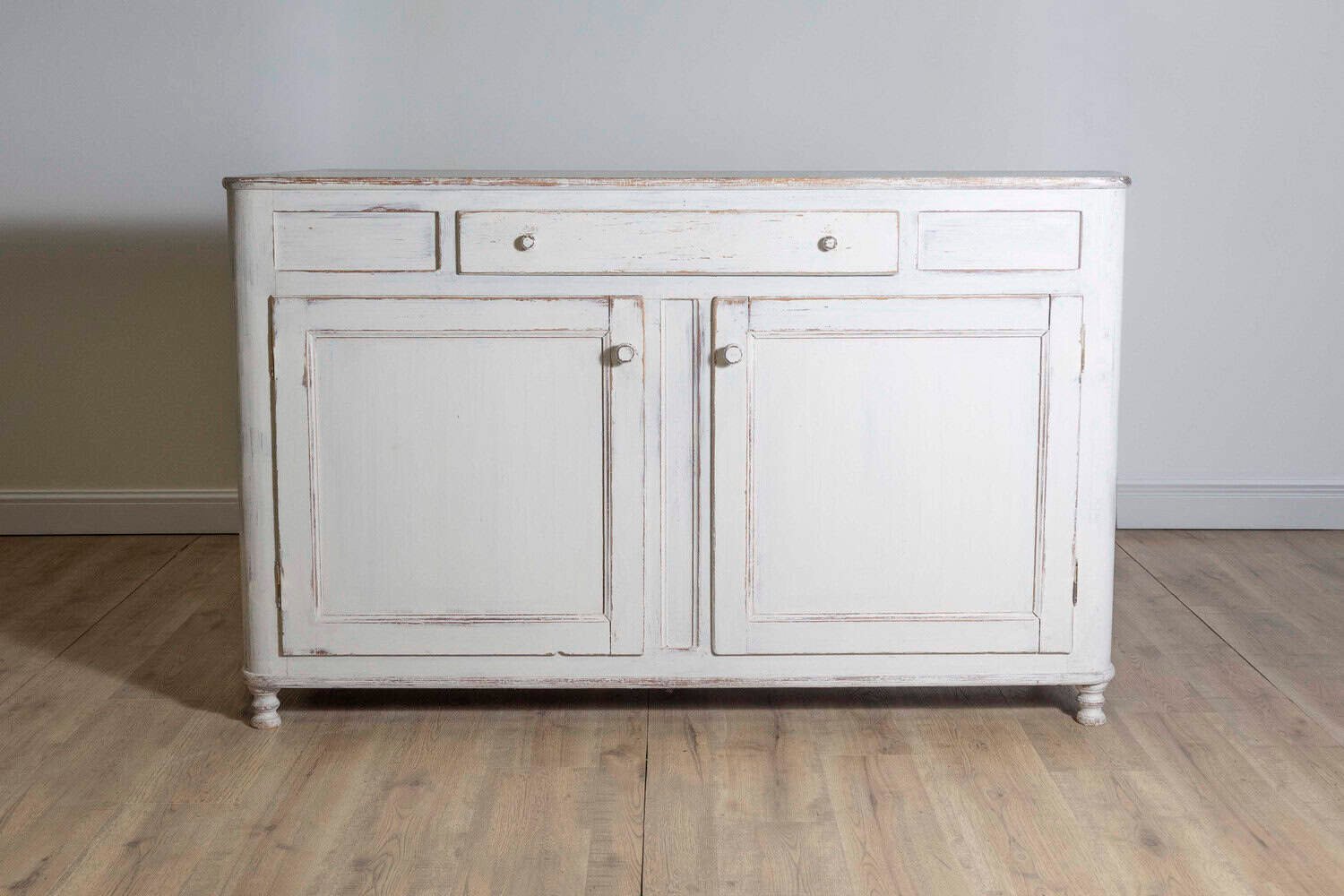 1830s Swedish Grey Painted Sideboard with Single Drawer over Two Doors - JAA