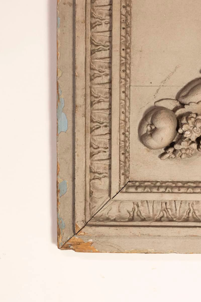 French Louis XVI 18th Century Painted and Hand Carved Wooden Boiserie Panel - JAA