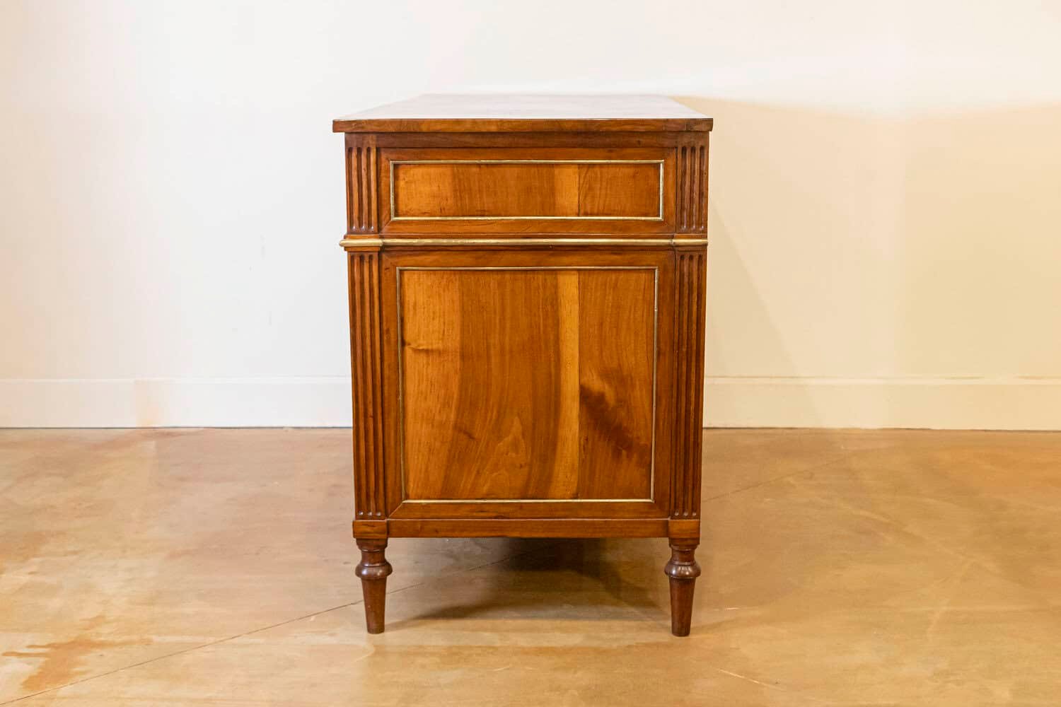 Louis XVI Style 1890s Commode with Graduated Drawers and Brass Hardware - JAA