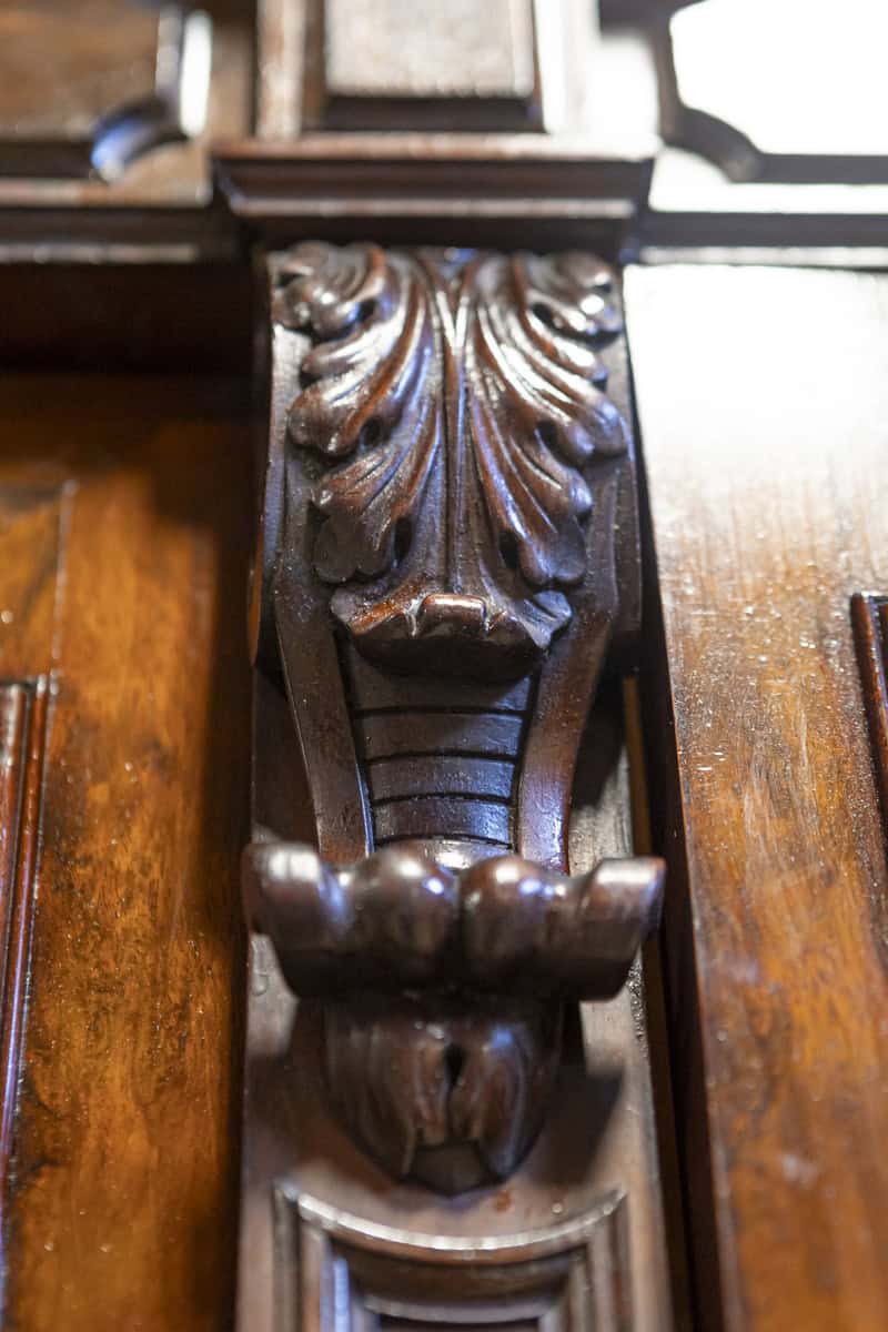 French Louis-Philippe 19th Century Two Part Bookcase with Blown Glass Doors - JAA