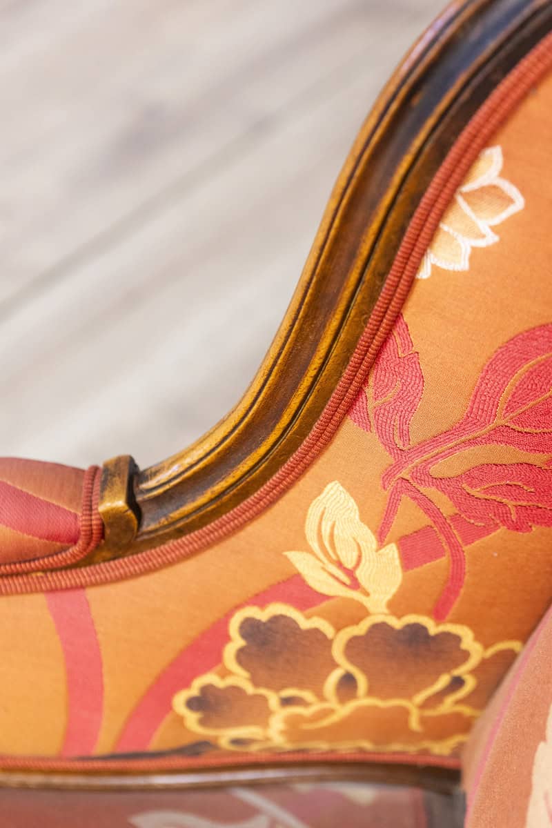 20th Century French Walnut Chair and Ottoman - JAA