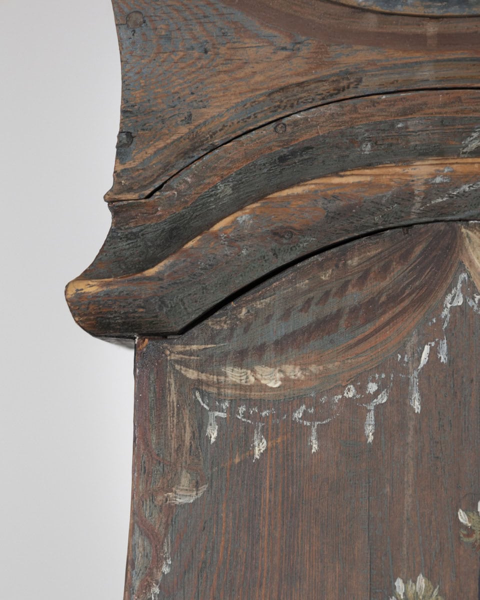 1822 Swedish Folk Art Tall Case Clock with Original Paint - JAA