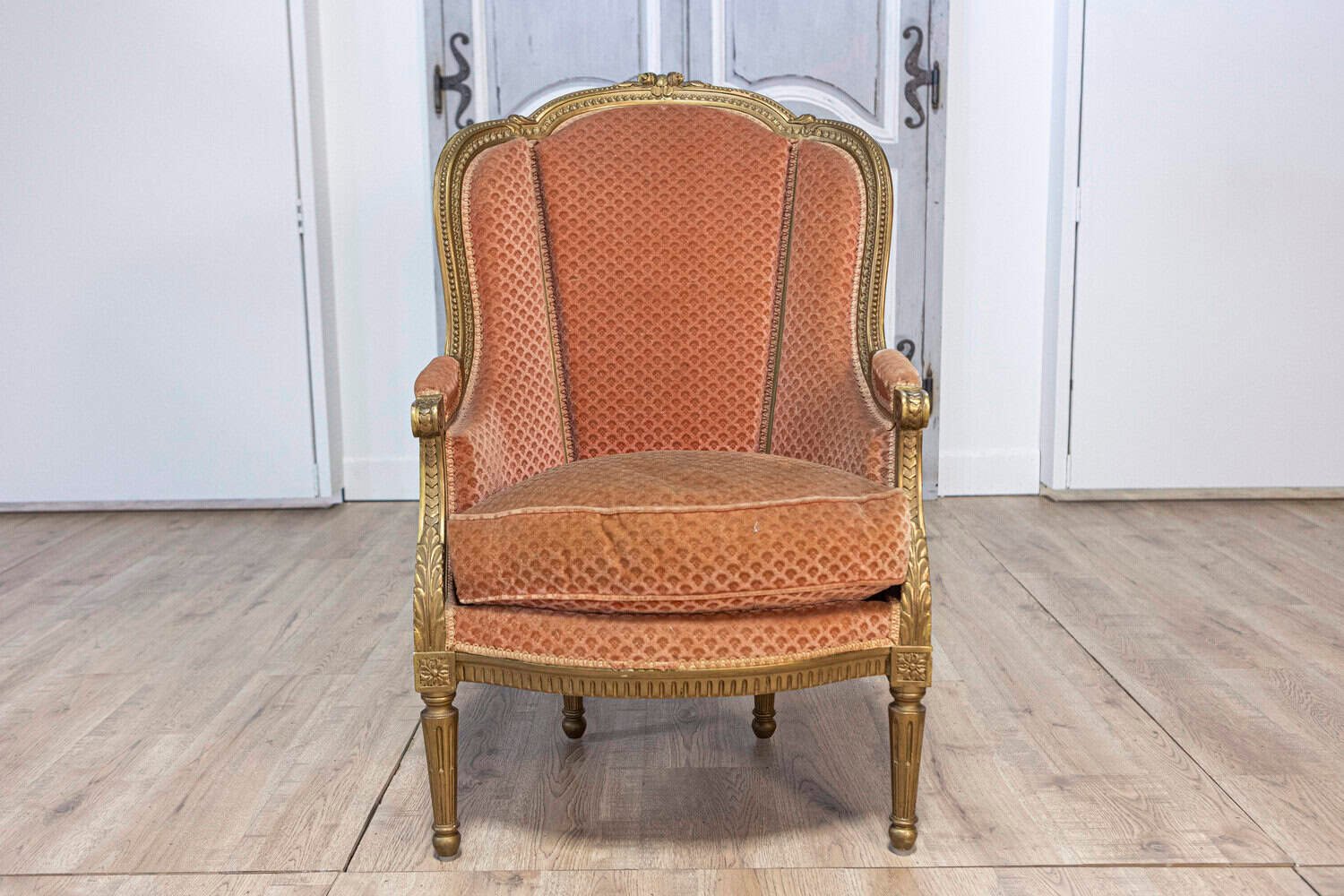 Pair of 20th Century French Louis XVI Style Bergères Chairs - JAA
