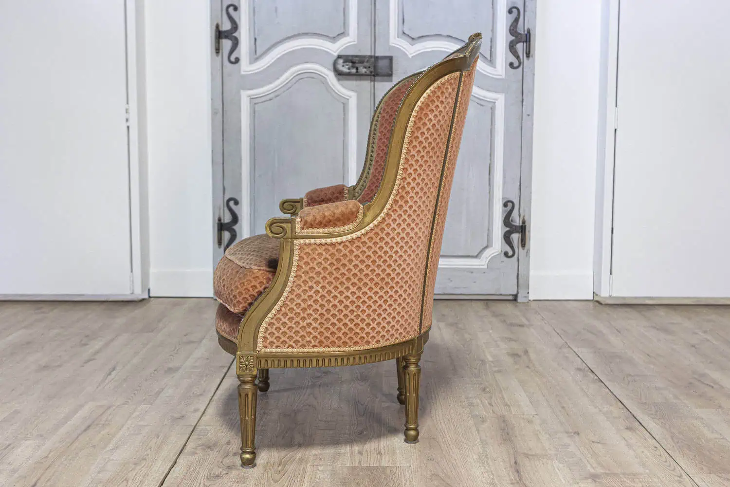 Pair of 20th Century French Louis XVI Style Bergères Chairs - JAA