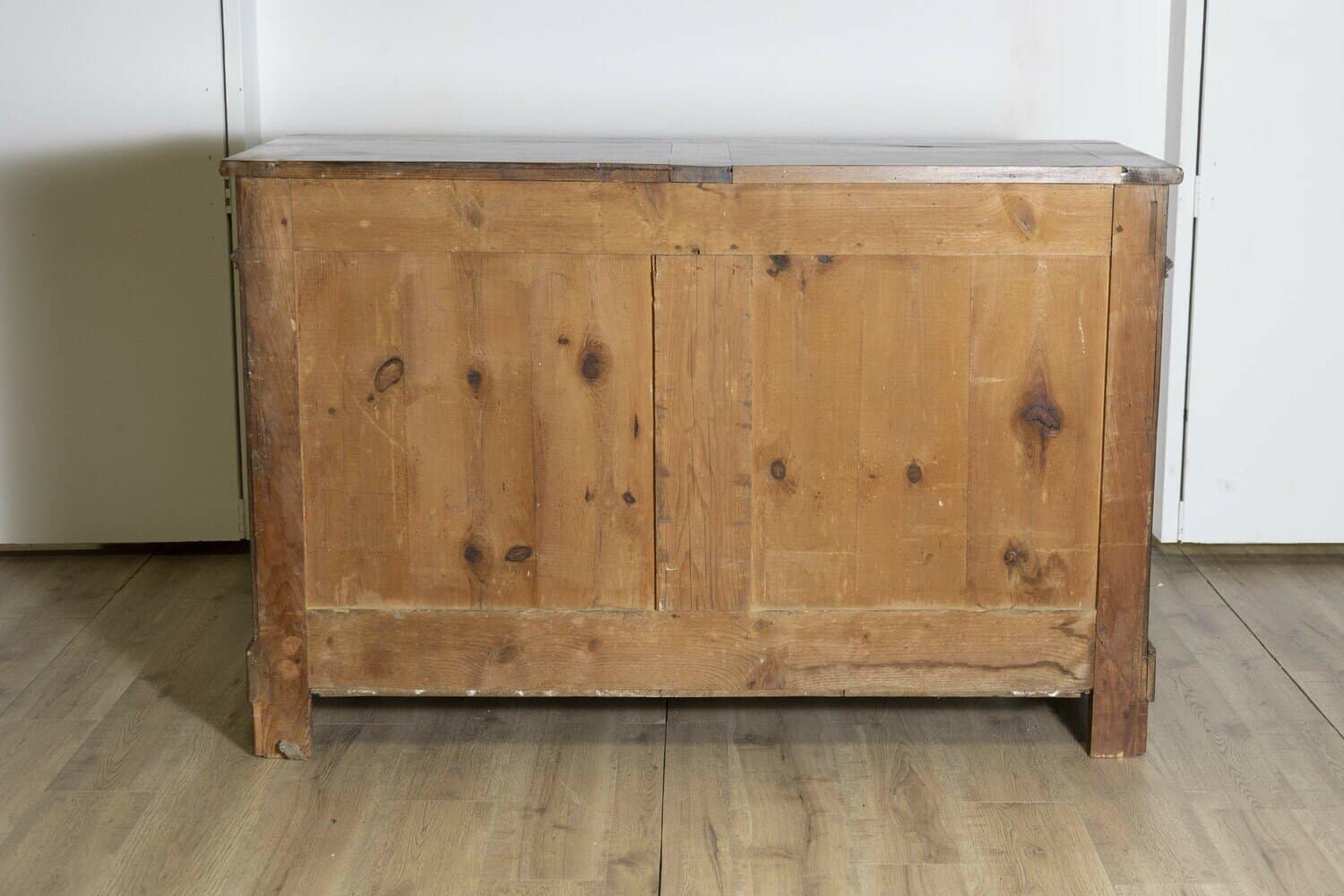 Italian 19th Century Walnut Buffet with Carved Diamond and Floral Motifs - JAA