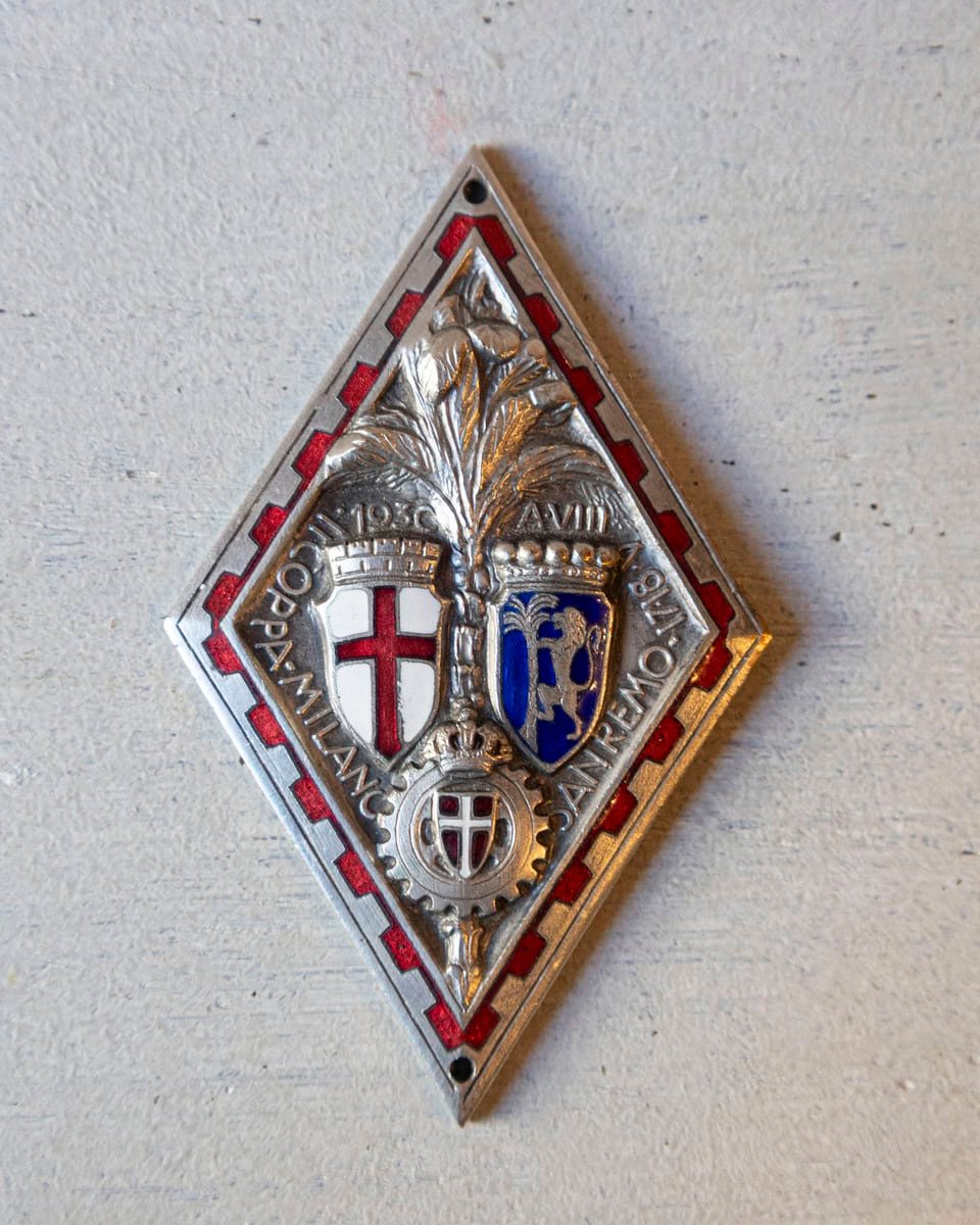 Italian enamel plaque, Coppa Milano Sanremo 1930 - JAA