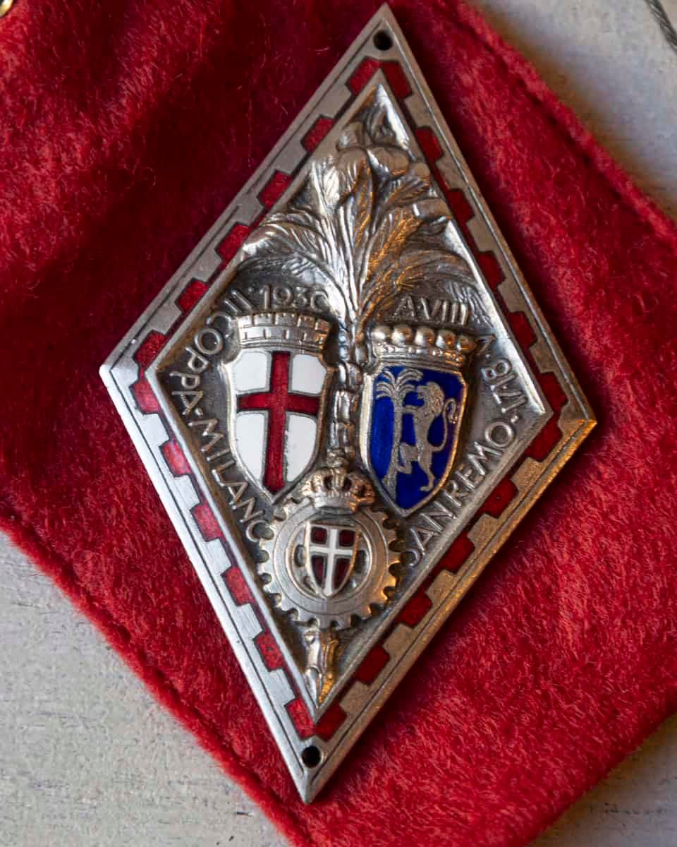 Italian enamel plaque, Coppa Milano Sanremo 1930 - JAA