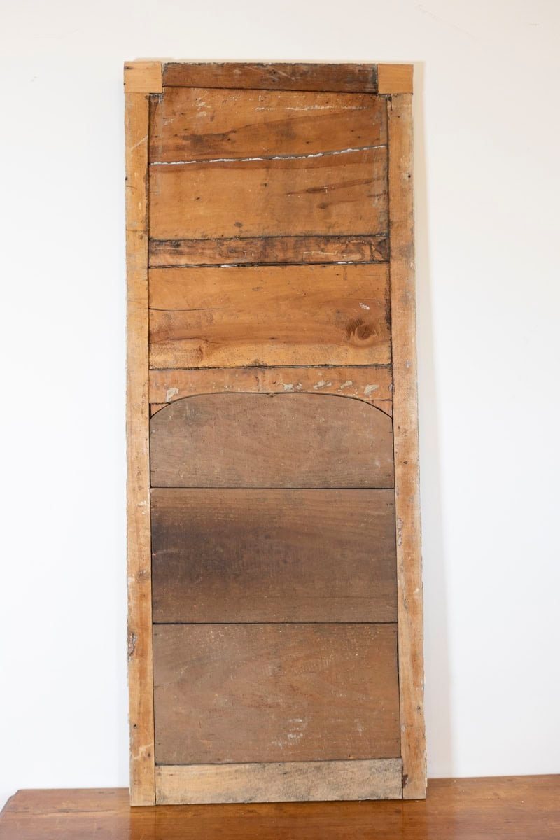 French Louis XVI Period 1790s Trumeau Mirror with Carved Liberal Arts Allegory - JAA