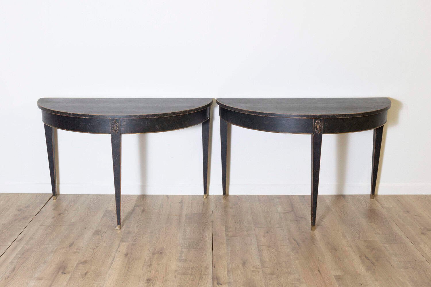 Pair of 19th Century Swedish Demi Lunes Circa 1800 - JAA