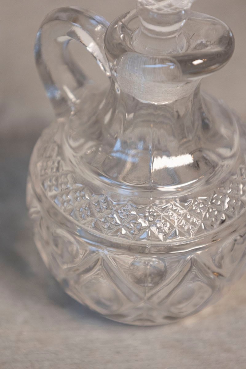 20th Century Miniature Cut Glass olive oil pitcher - JAA