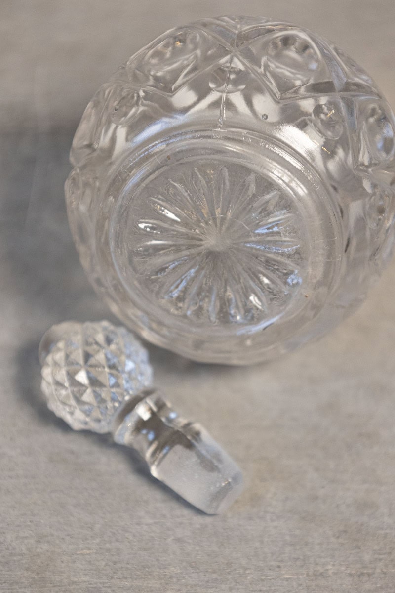 20th Century Miniature Cut Glass olive oil pitcher - JAA