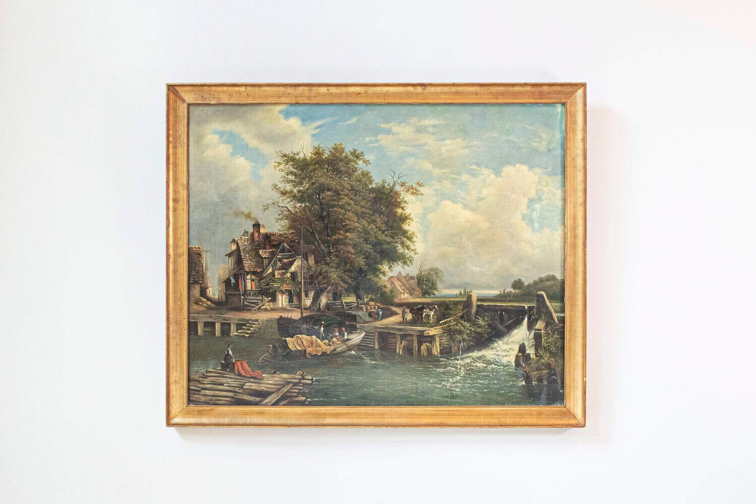 French 19th Century Oil on Canvas - JAA