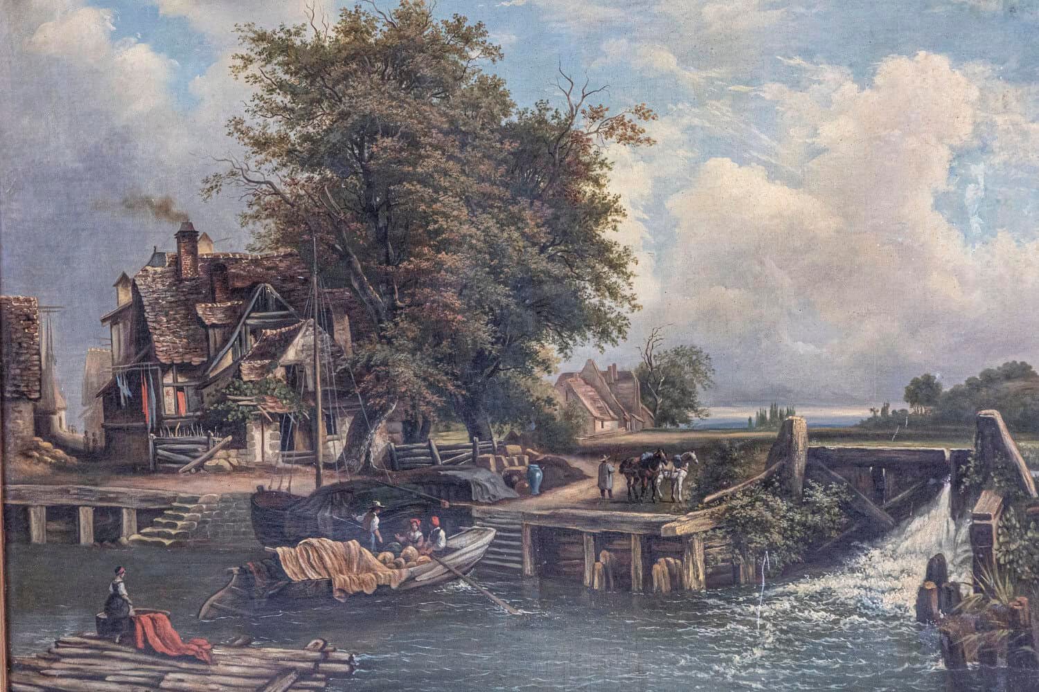 French 19th Century Oil on Canvas - JAA