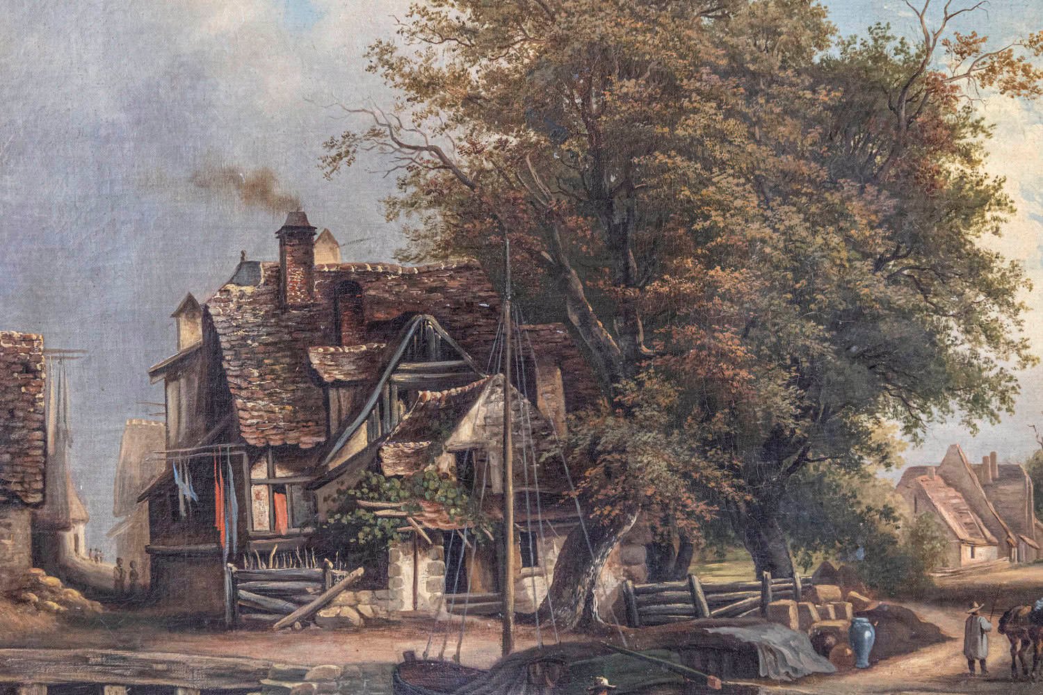 French 19th Century Oil on Canvas - JAA