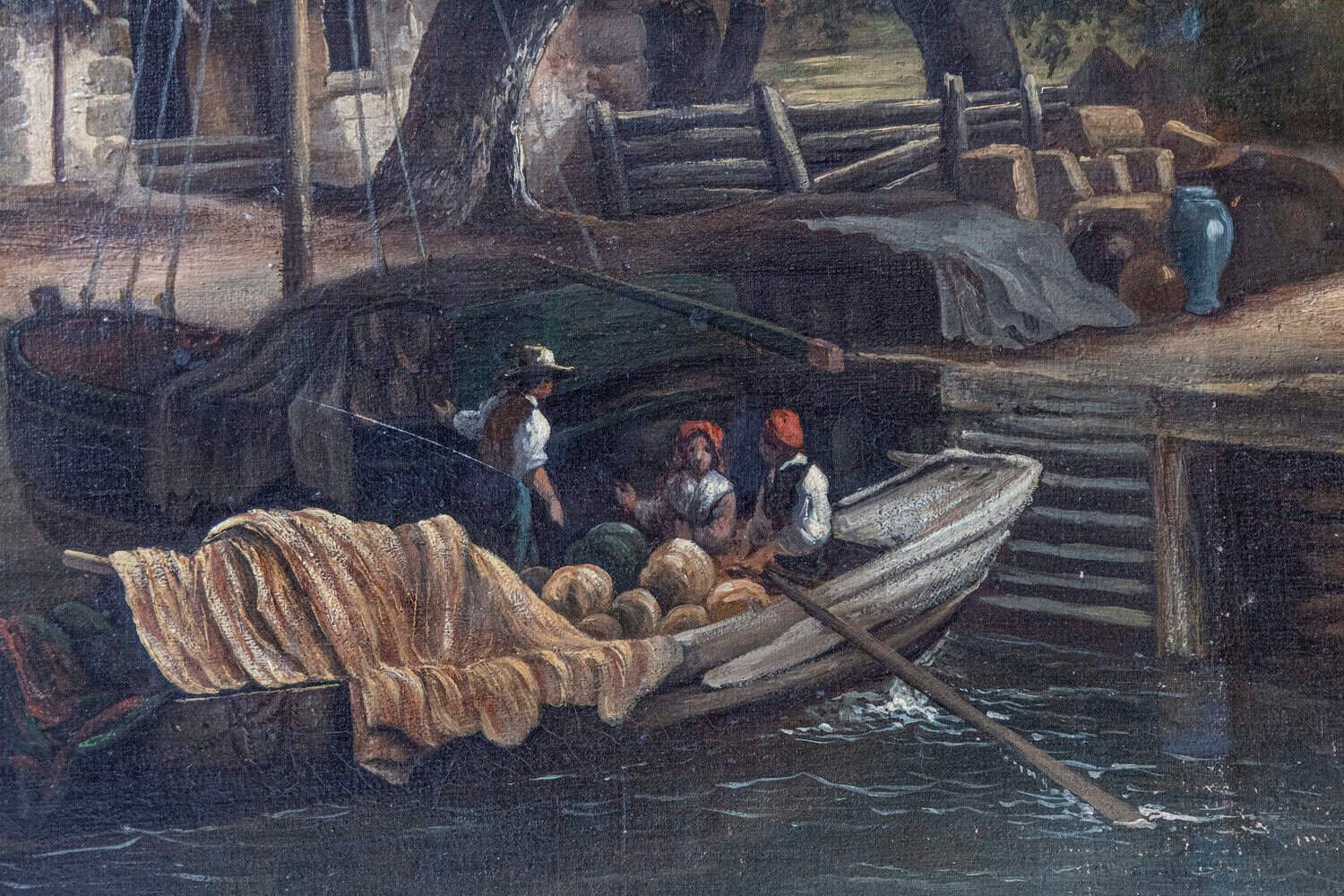 French 19th Century Oil on Canvas - JAA