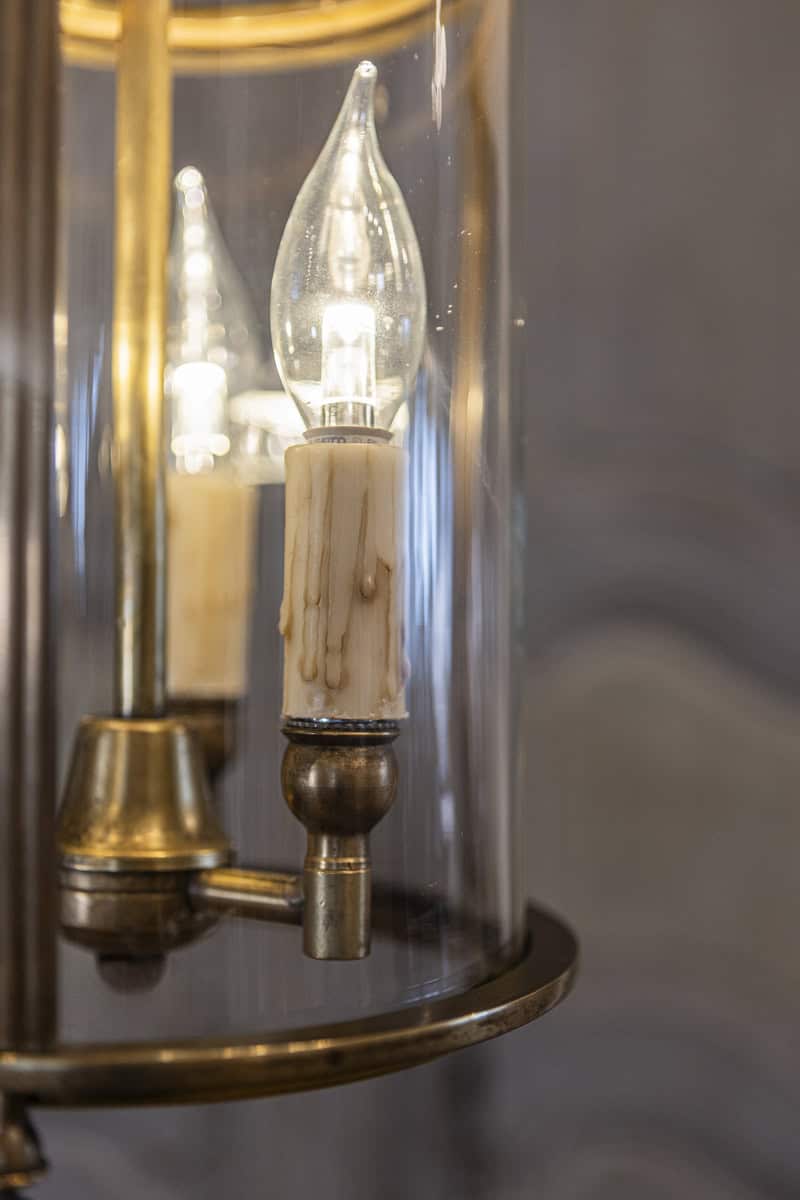 20th Century French Brass and Glass Lantern - JAA