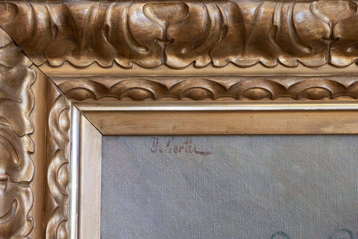 French Framed Oil on Board Still-Life Painting Depicting Pansies, 19th Century - JAA