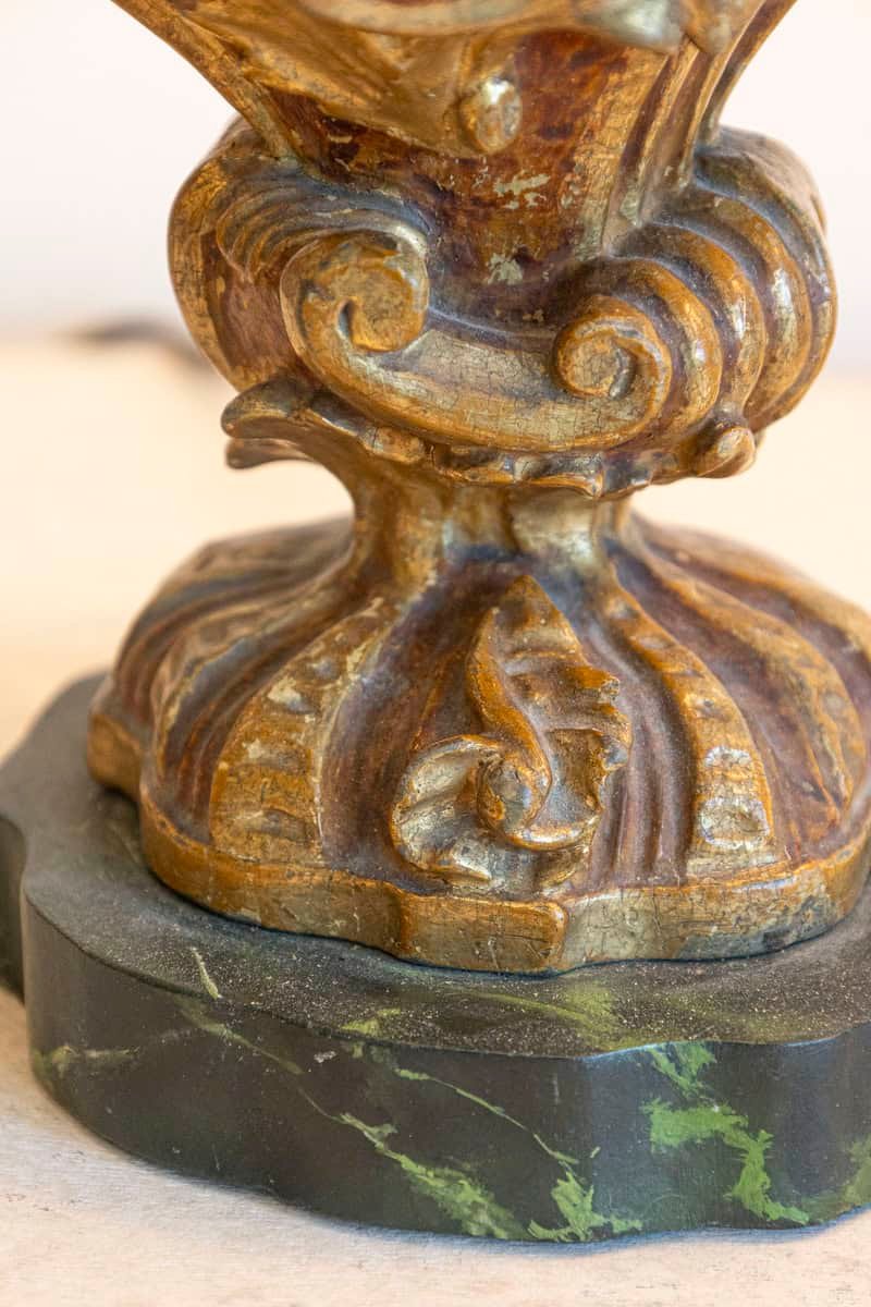 Pair of 18th Century French Giltwood Fragment Table Lamps - JAA