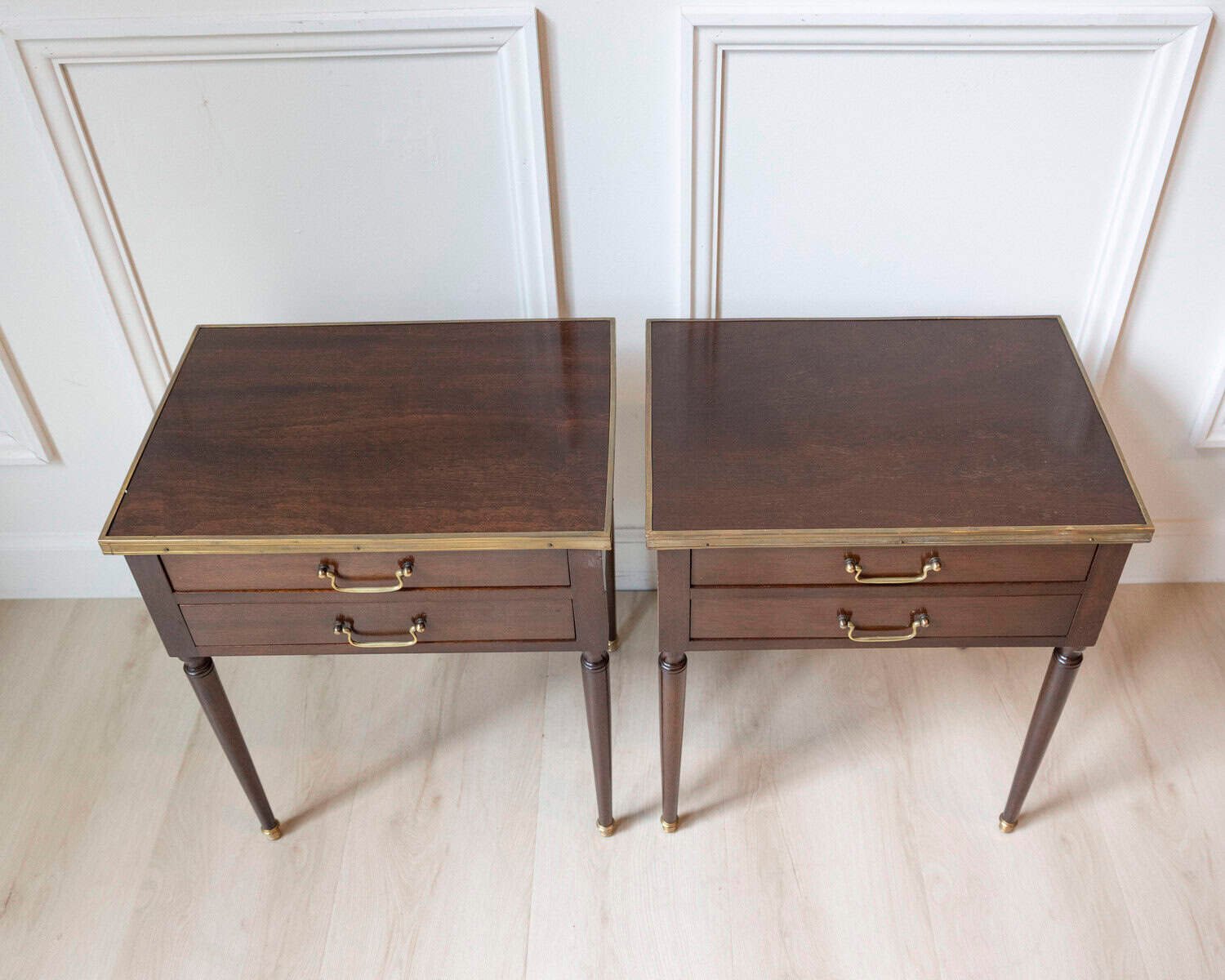 Pair Of Louis XVI Style Bedside Tables - JAA