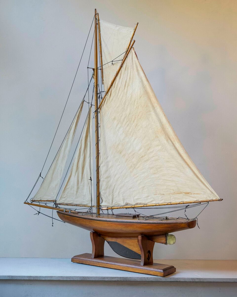 Early 20th Century, English Carved Wood Racing Yawl - JAA
