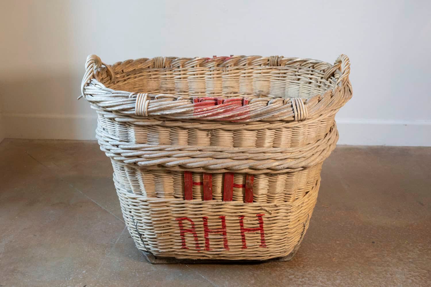French Champagne Harvesting Basket, c. 1940s - JAA