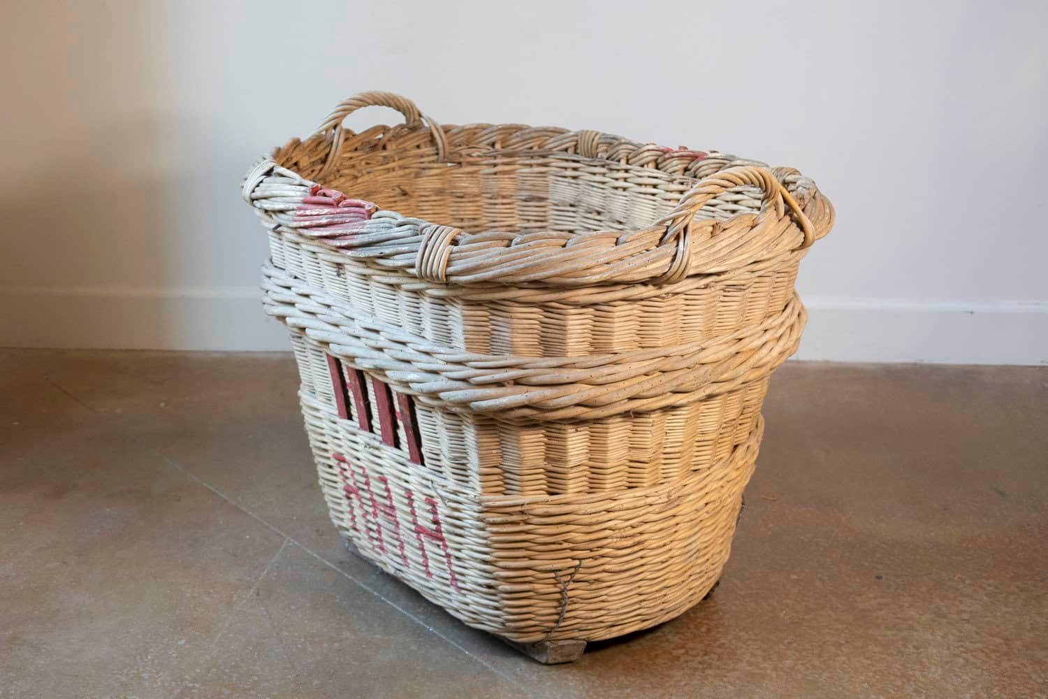 French Champagne Harvesting Basket, c. 1940s - JAA