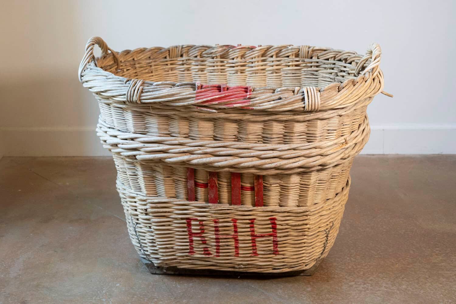 French Champagne Harvesting Basket, c. 1940s - JAA
