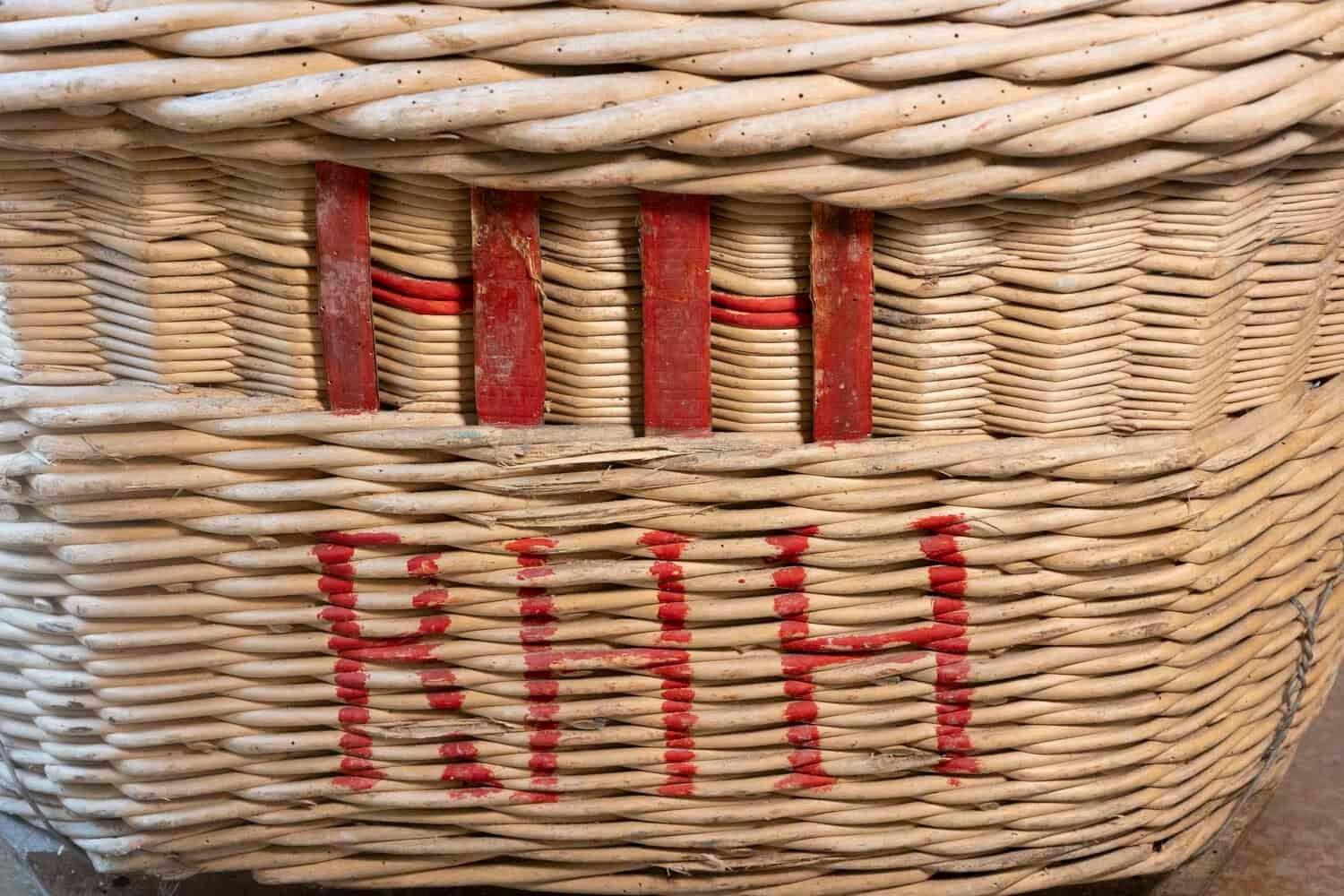French Champagne Harvesting Basket, c. 1940s - JAA