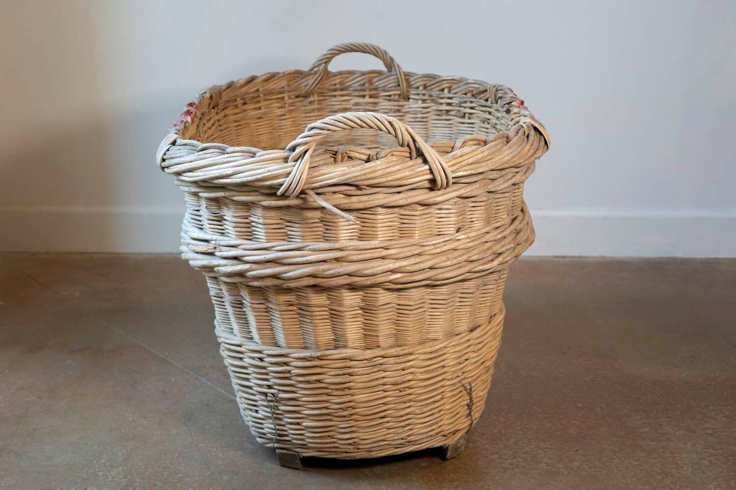 French Champagne Harvesting Basket, c. 1940s - JAA