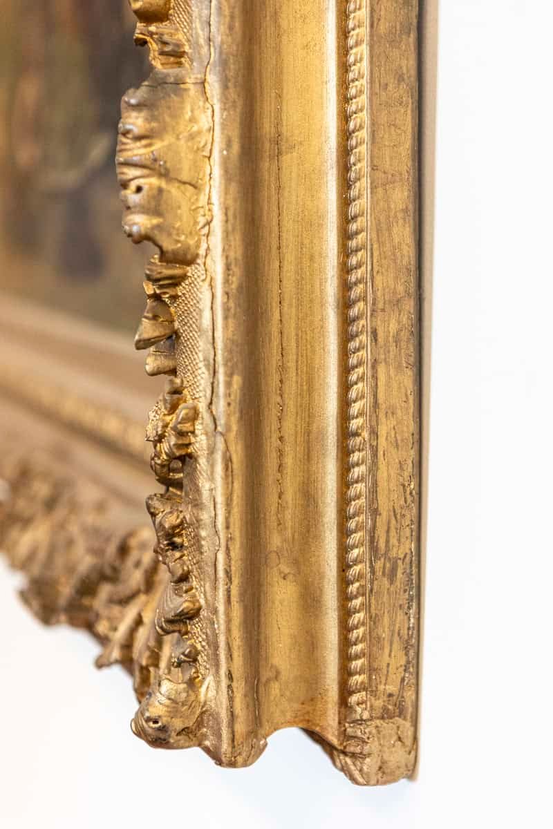 French Giltwood Framed 19th Century Oil on Canvas Painting Depicting Fruits - JAA