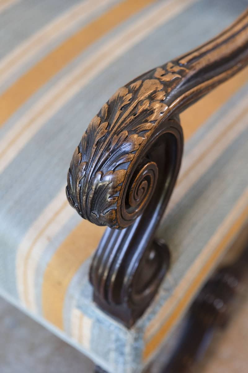 Louis XIII Style 19th Century French Os de Mouton Walnut Armchairs, a Pair - JAA