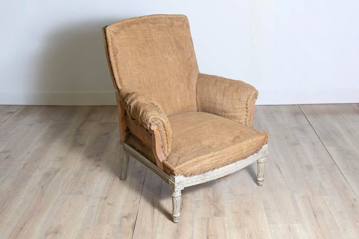 19th Century French Arm Chair and Stool Circa 1870 - JAA