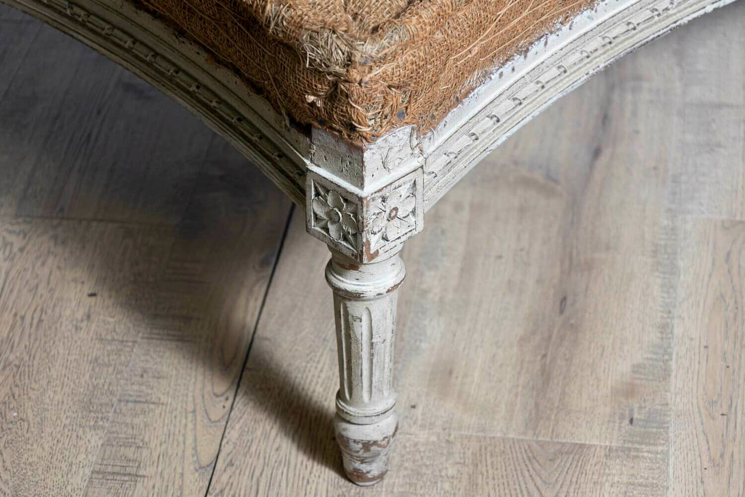 19th Century French Arm Chair and Stool Circa 1870 - JAA