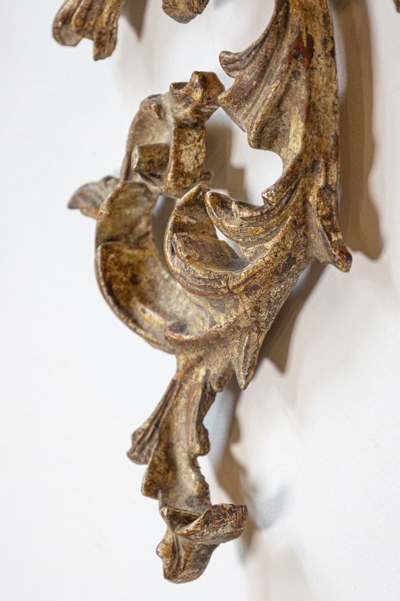 Pair of French 1850s Rococo Revival Giltwood Two-Light Sconces - JAA