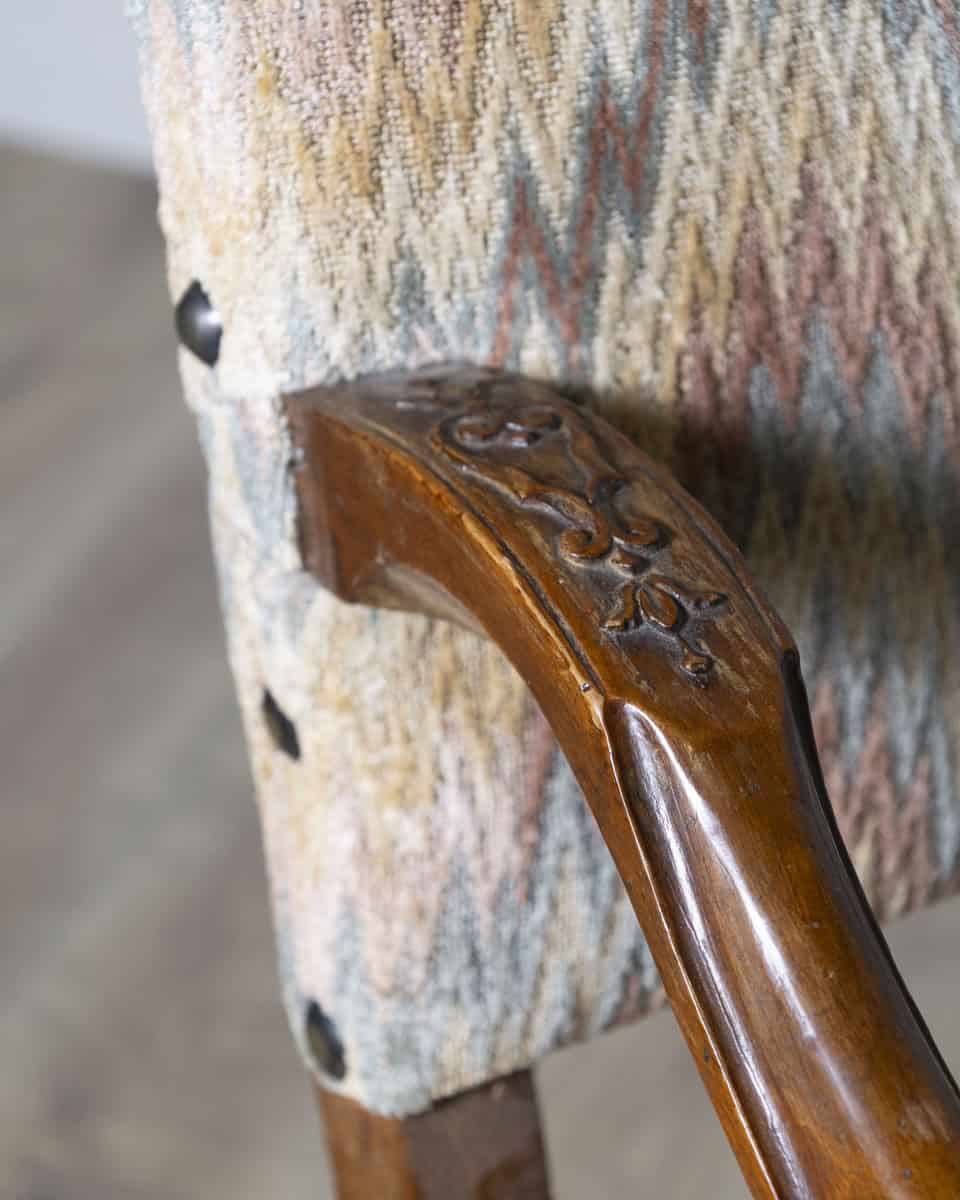 Pair of 18th Century Italian Walnut Arm Chairs - JAA