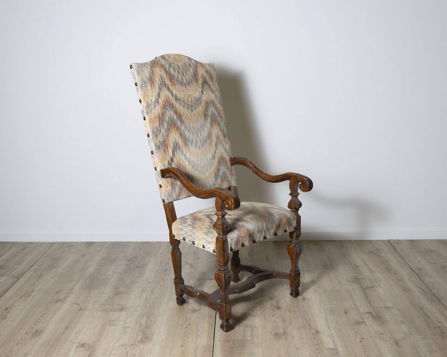 Pair of 18th Century Italian Walnut Arm Chairs - JAA