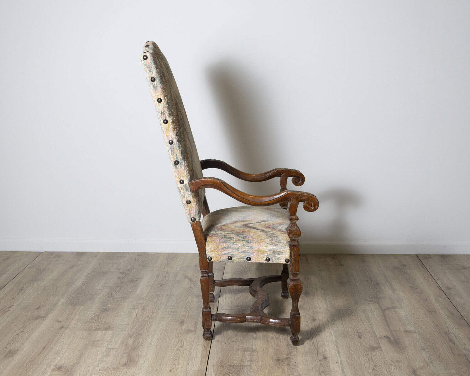 Pair of 18th Century Italian Walnut Arm Chairs - JAA