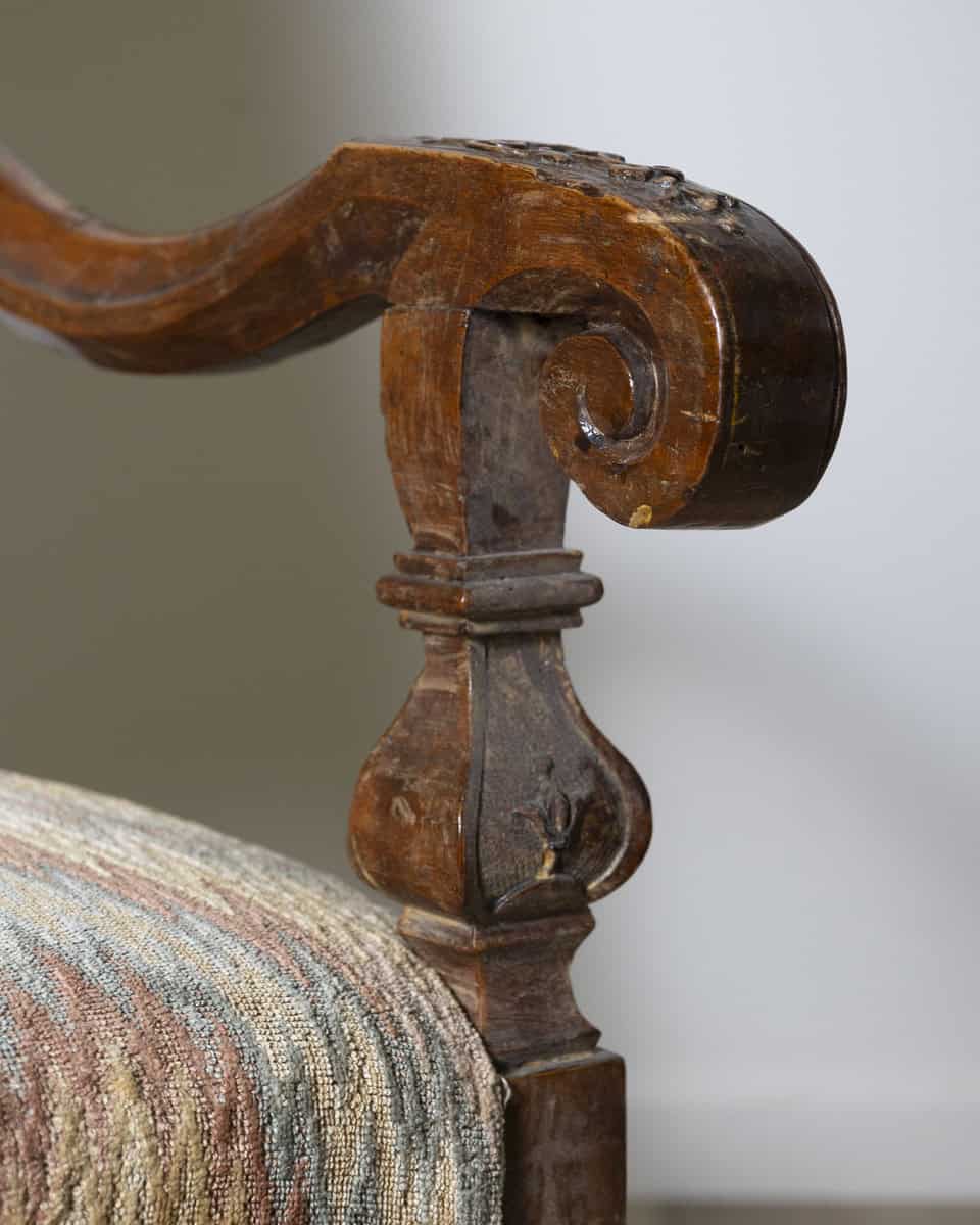 Pair of 18th Century Italian Walnut Arm Chairs - JAA