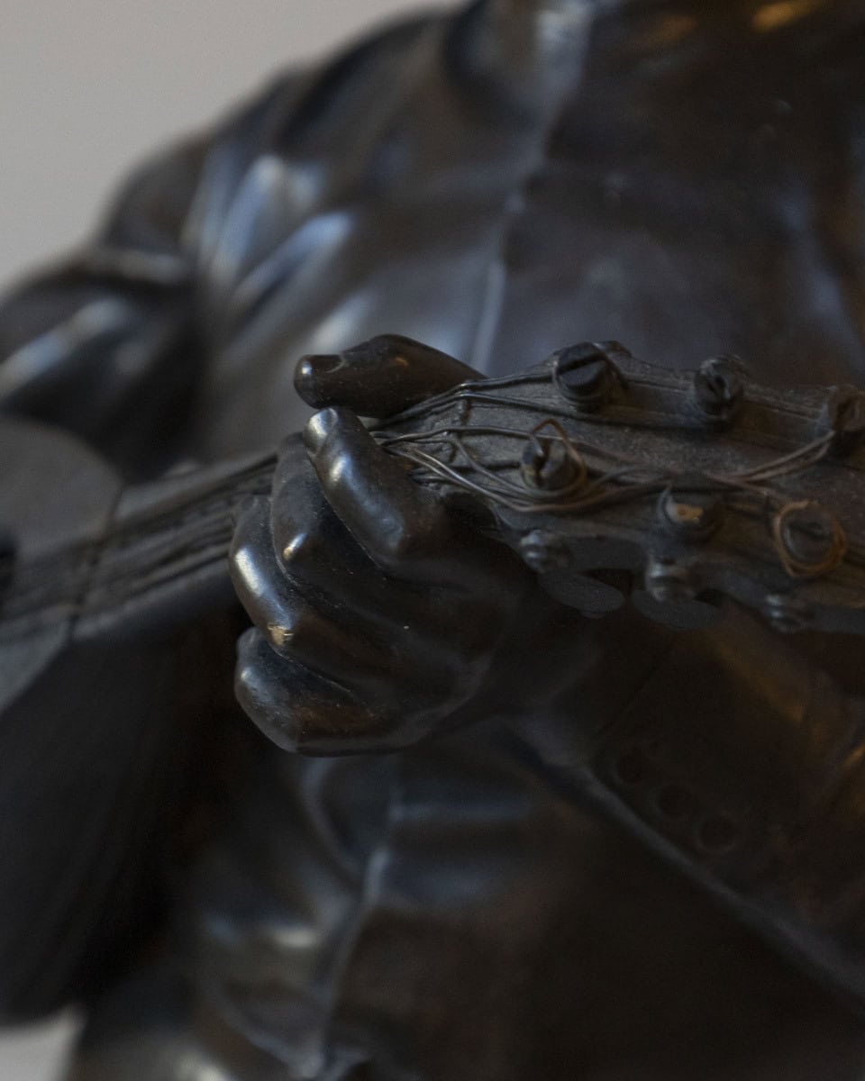 Paul Dubois, “Florentine Singer,” 1865 — Bronze by F. Barbedienne Foundry - JAA