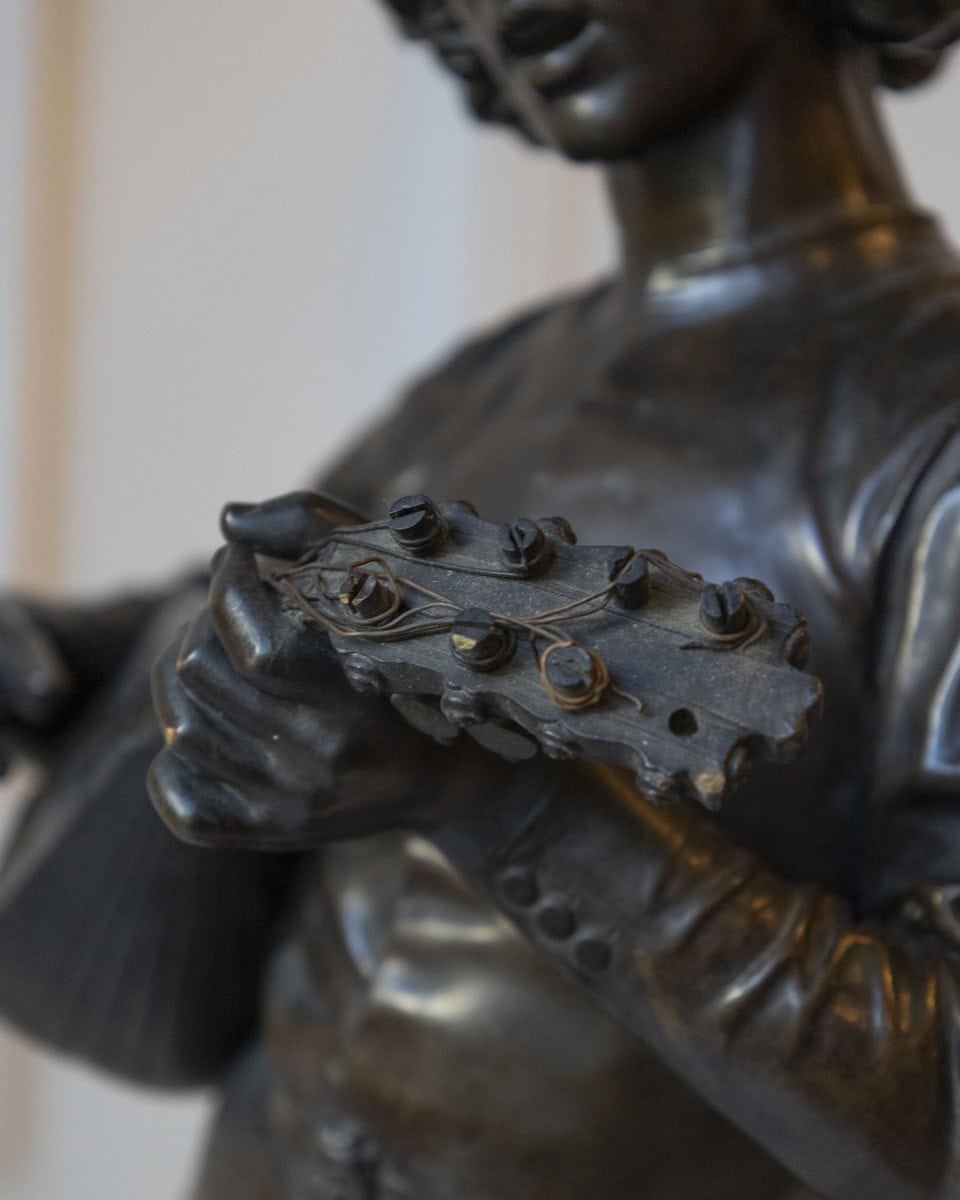 Paul Dubois, “Florentine Singer,” 1865 — Bronze by F. Barbedienne Foundry - JAA