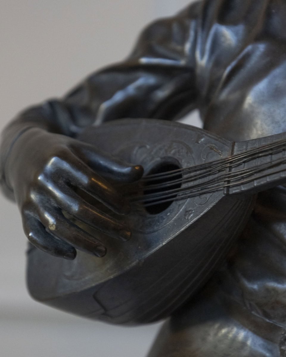 Paul Dubois, “Florentine Singer,” 1865 — Bronze by F. Barbedienne Foundry - JAA