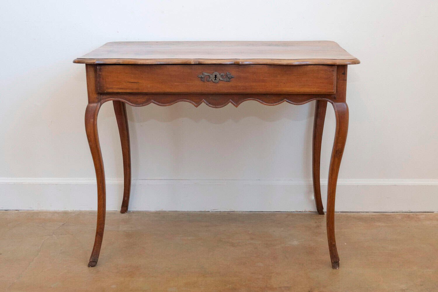 French Louis XV Late 18th Century Cherry Table with Drawer from the Rhône Valley - JAA
