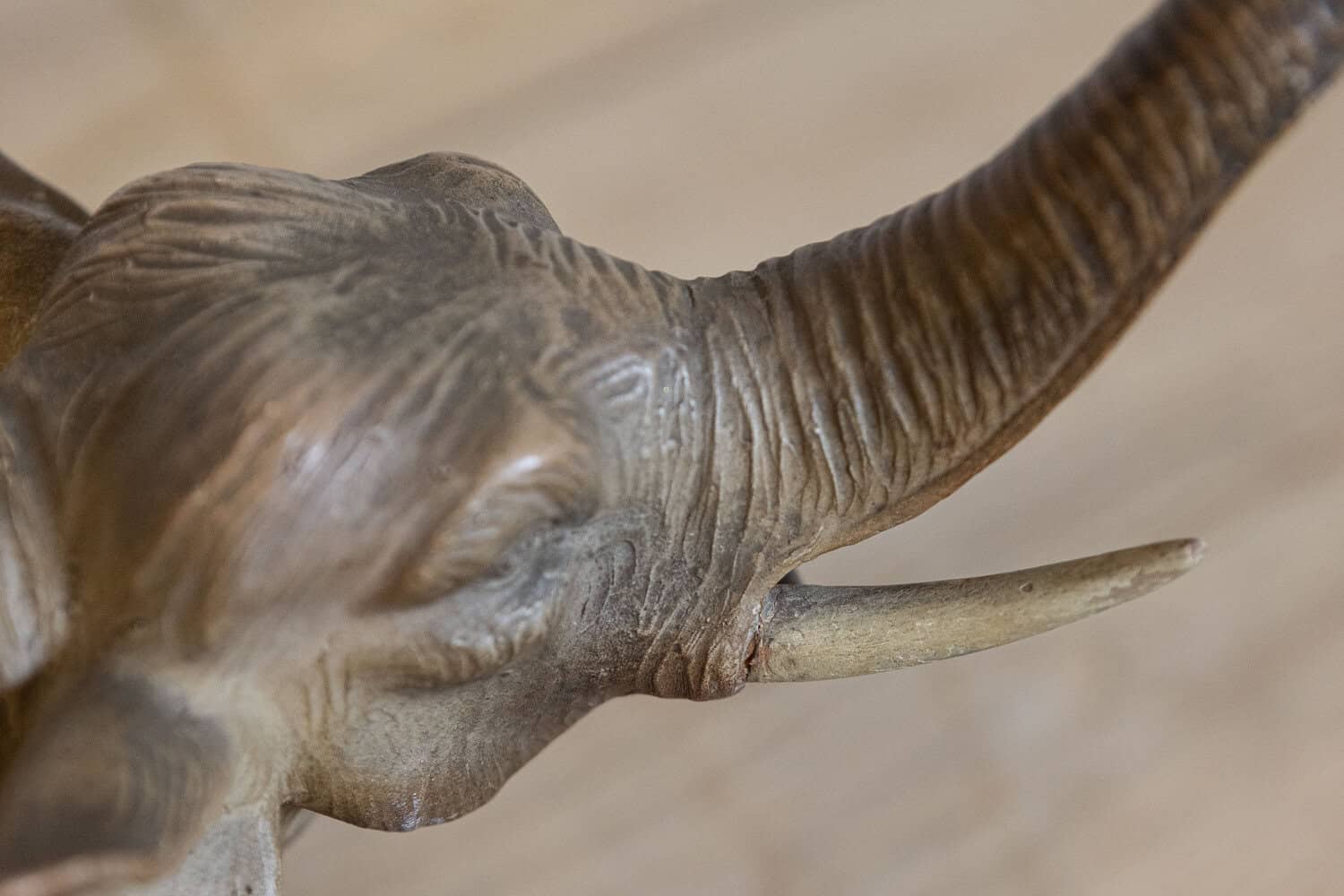 French 19th Century Terracotta Sculpture Depicting a Walking Asian Elephant - JAA